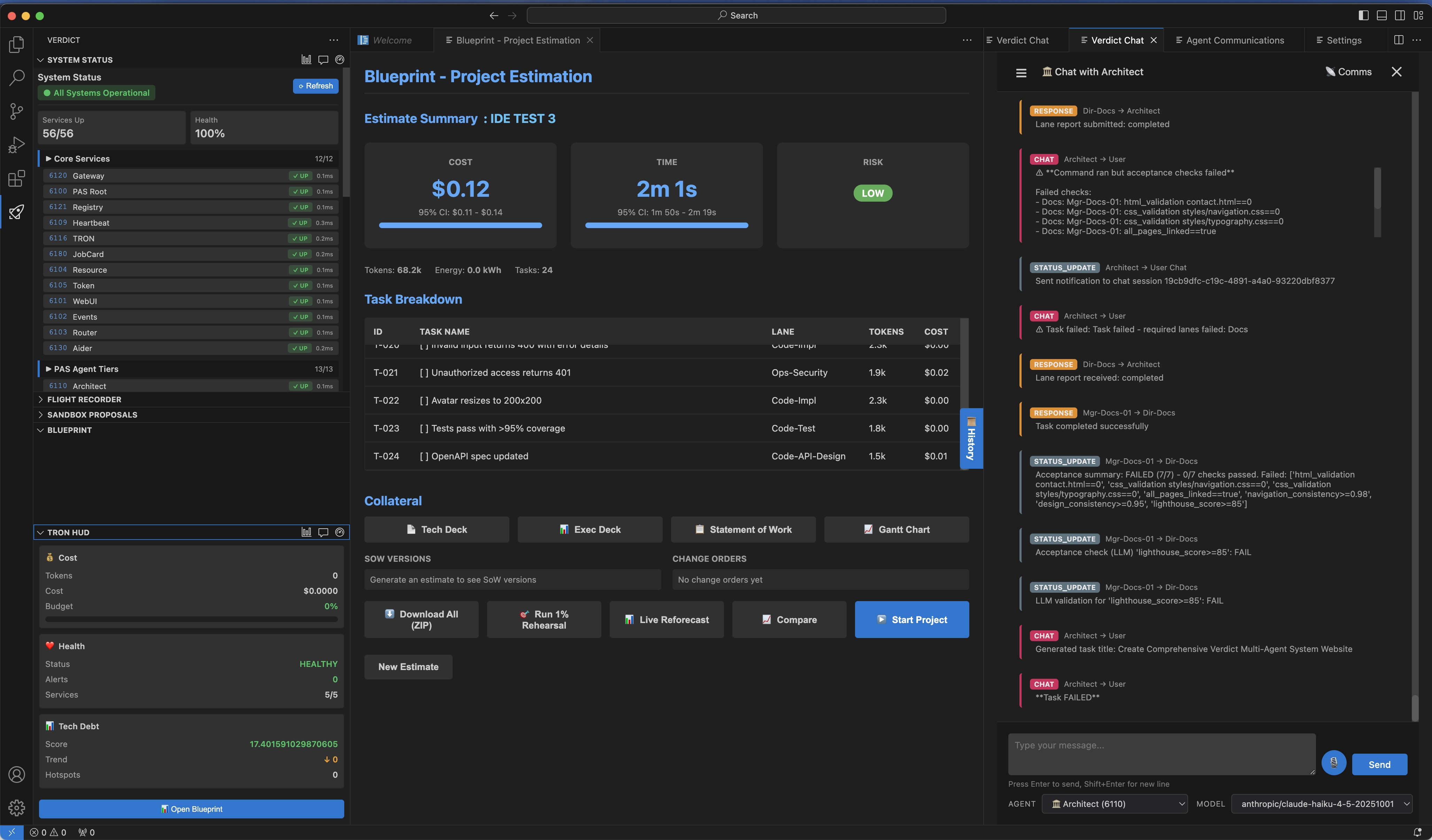 VerdictIDE Screenshot